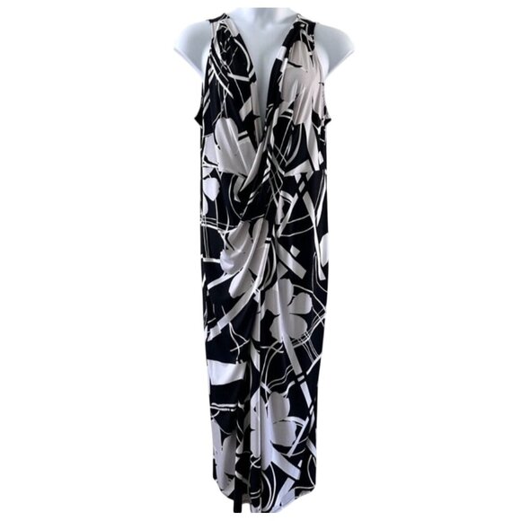 Lane Bryant Simply Chic Collection Sleeveless Maxi Dress Size 18/20 Black & Whit - Picture 3 of 10